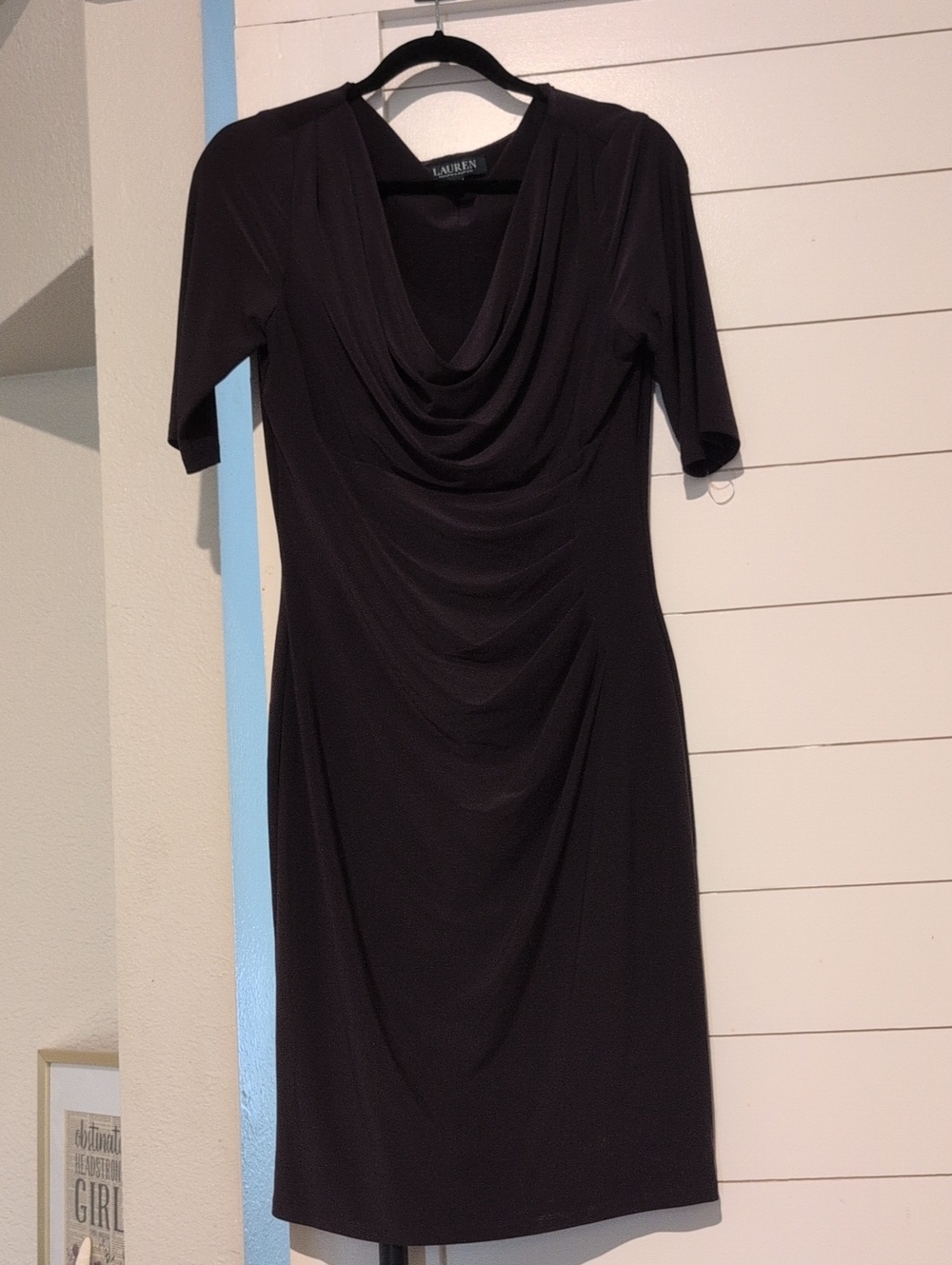Lauren Ralph Lauren Plum Draped Midi Dress